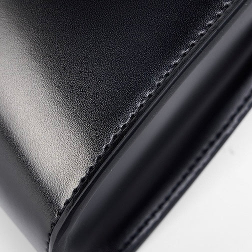 Elegant Genuine Leather Underarm Baguette Bag