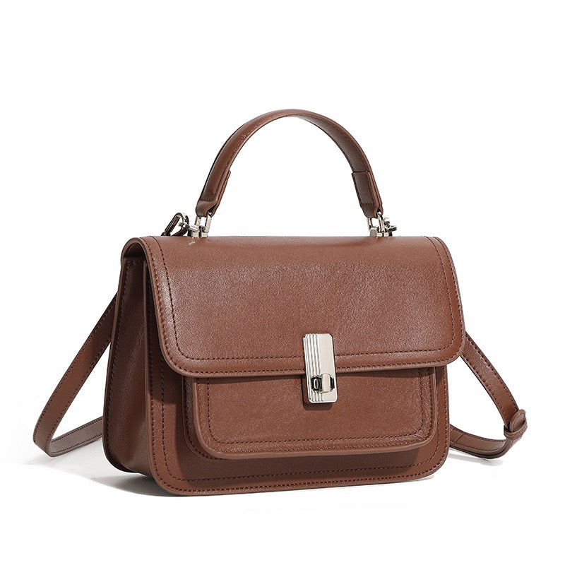 Sophisticated Women's Genuine Leather Commuter Messenger Bag