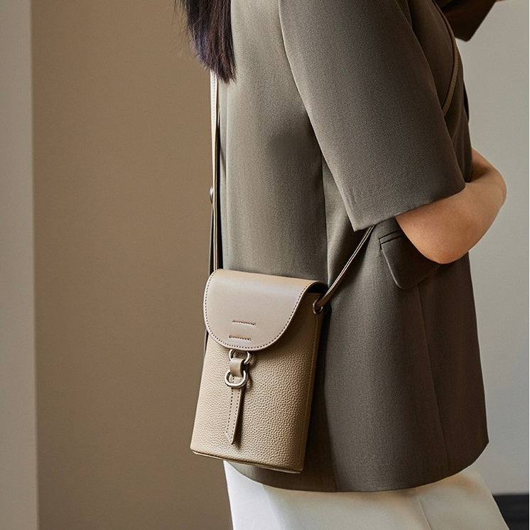 Genuine Leather Mini Crossbody Phone Bag for Women