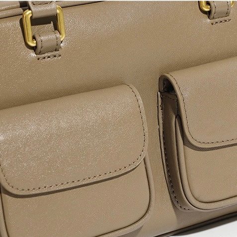 Timeless Vintage Leather Bowling Bag for Women