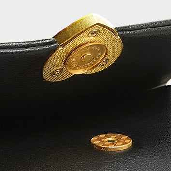 Elegant Genuine Leather Heart-Buckle Shoulder Bag