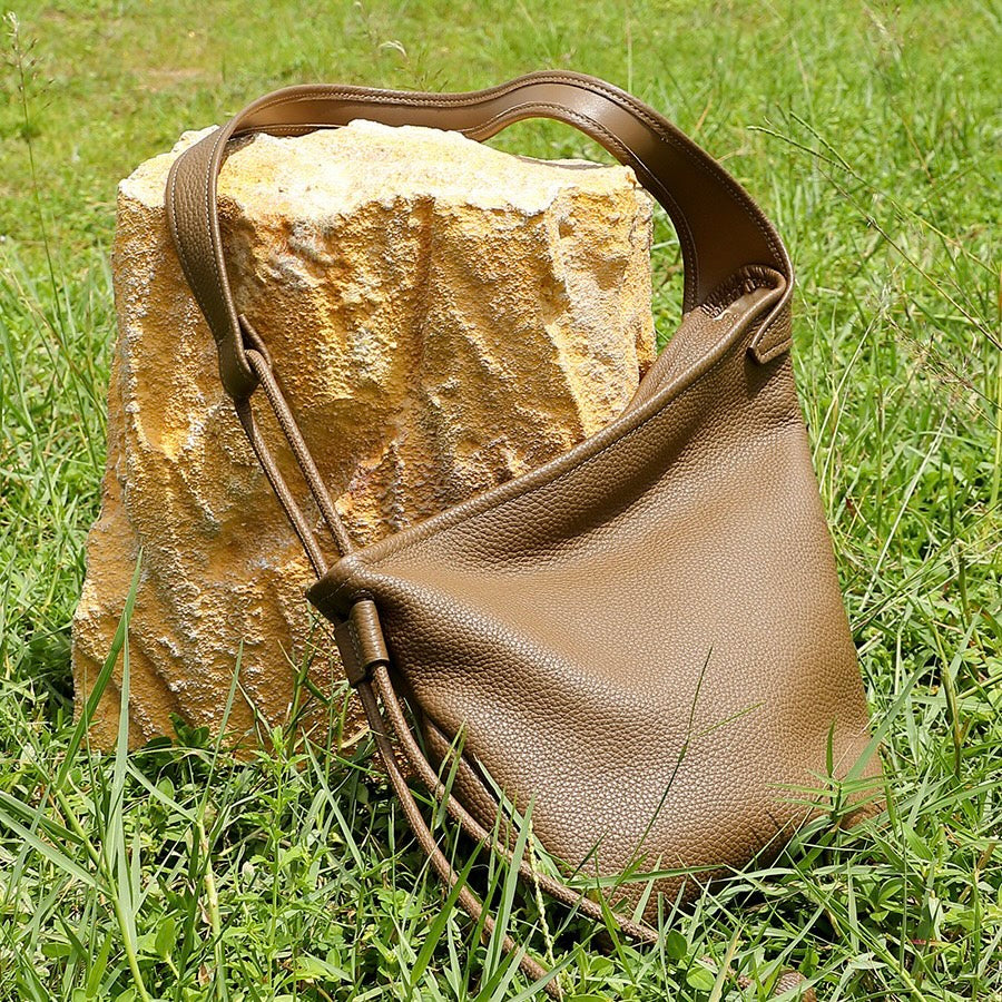 Asymmetric Luxe Slouchy Horn Shoulder Crossbody Bag