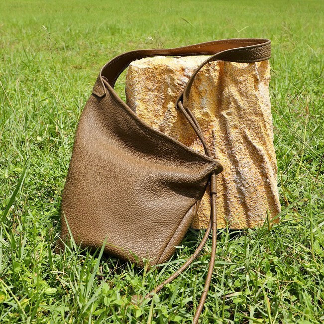 Asymmetric Luxe Slouchy Horn Shoulder Crossbody Bag