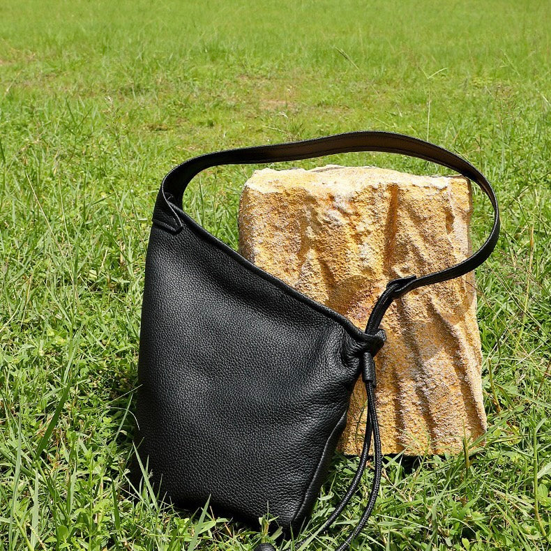 Asymmetric Luxe Slouchy Horn Shoulder Crossbody Bag