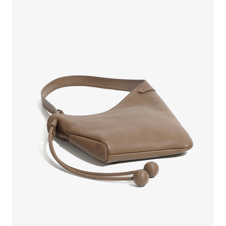 Asymmetric Luxe Slouchy Horn Shoulder Crossbody Bag