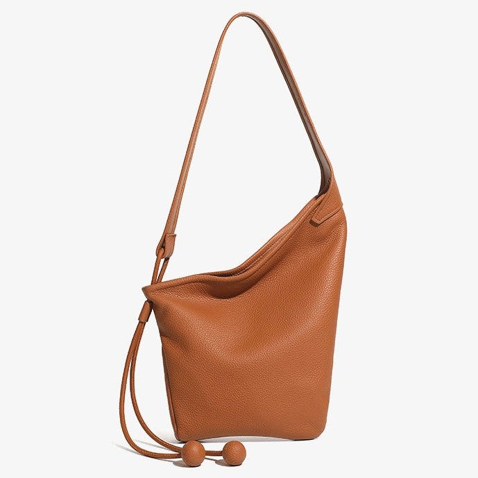 Asymmetric Luxe Slouchy Horn Shoulder Crossbody Bag