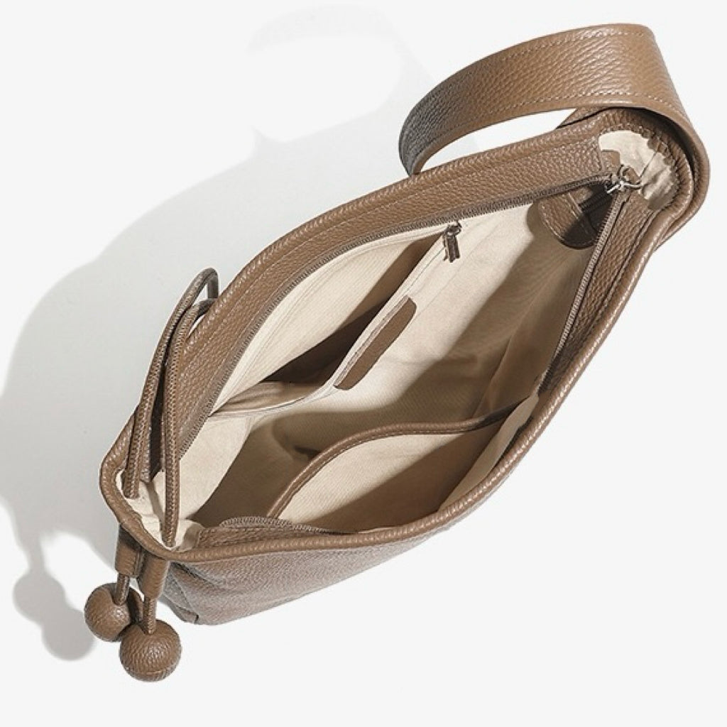 Asymmetric Luxe Slouchy Horn Shoulder Crossbody Bag