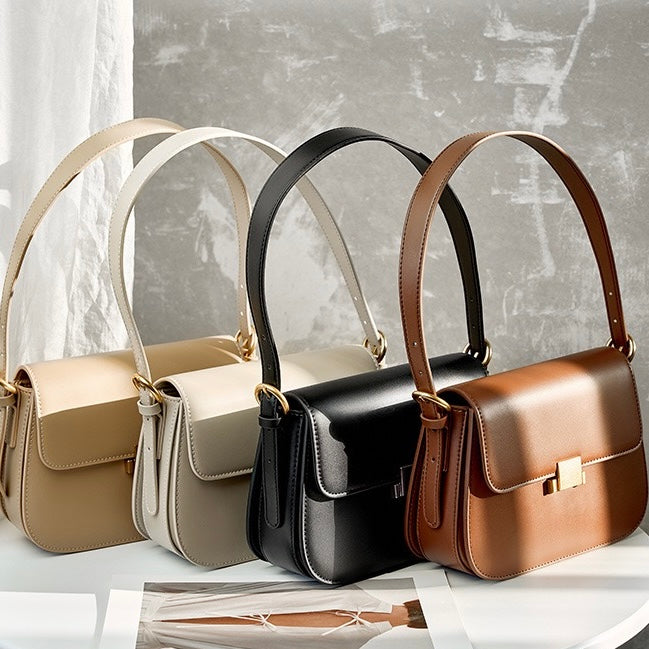 Luxury Minimalist Genuine Leather Crossbody Bag for Women