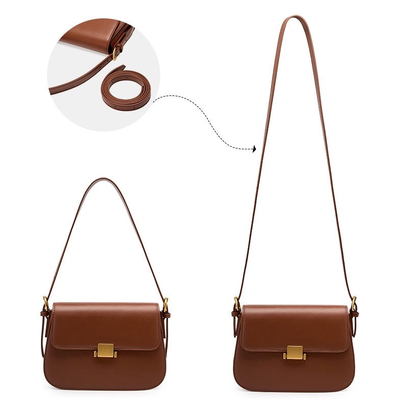 Luxury Minimalist Genuine Leather Crossbody Bag for Women