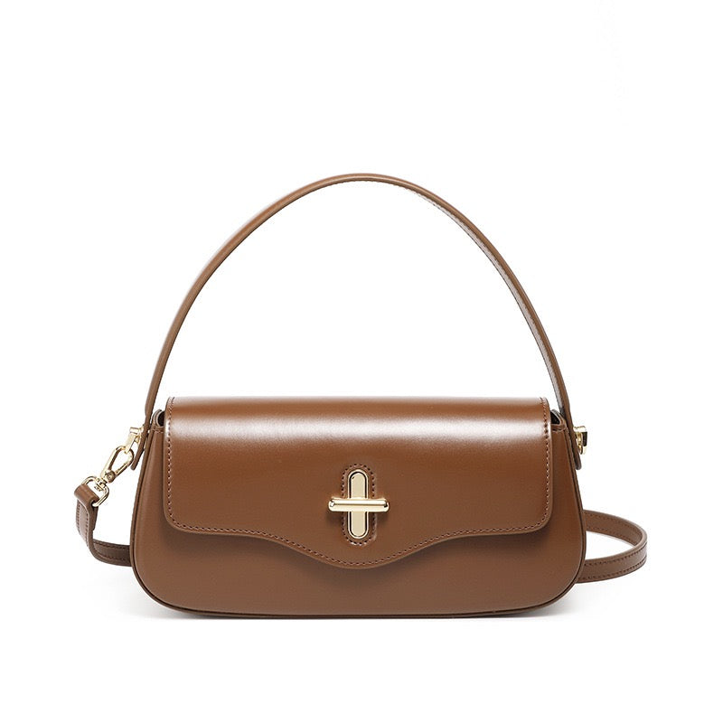 Signature Leather Baguette Bag for the Modern Woman