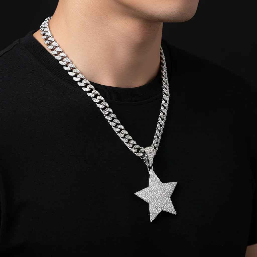 Men’s Cuban Chain Necklace 16mm – Occhio Urbano Layered Street Style Velanci