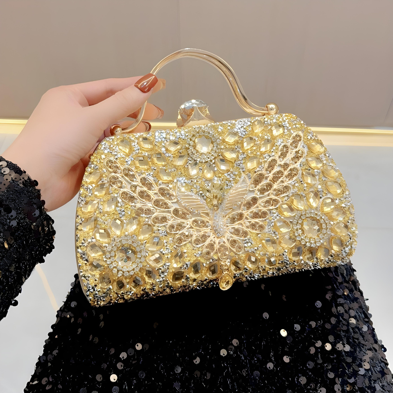 Velanci Teresa Diamond-Encrusted Leather Handbag