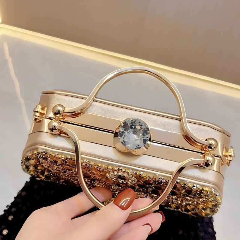 Velanci Teresa Diamond-Encrusted Leather Handbag