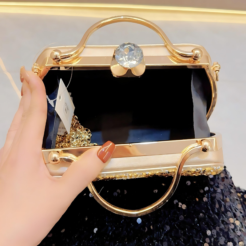 Velanci Teresa Diamond-Encrusted Leather Handbag