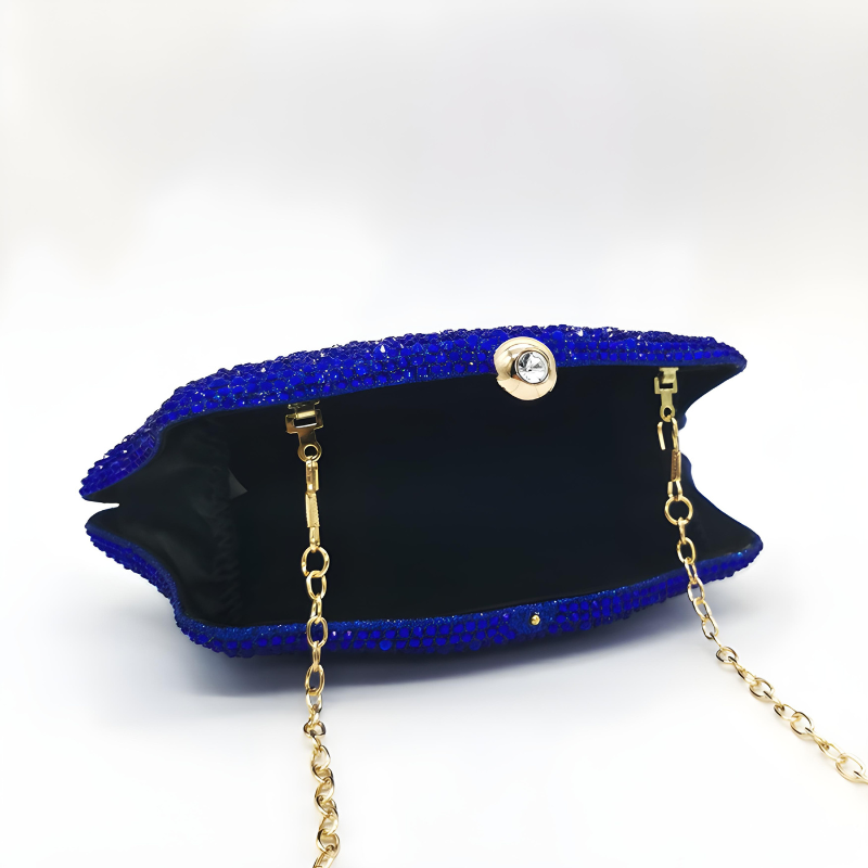 Velanci Paola Luxury Crystal-Embellished Clutch Bag