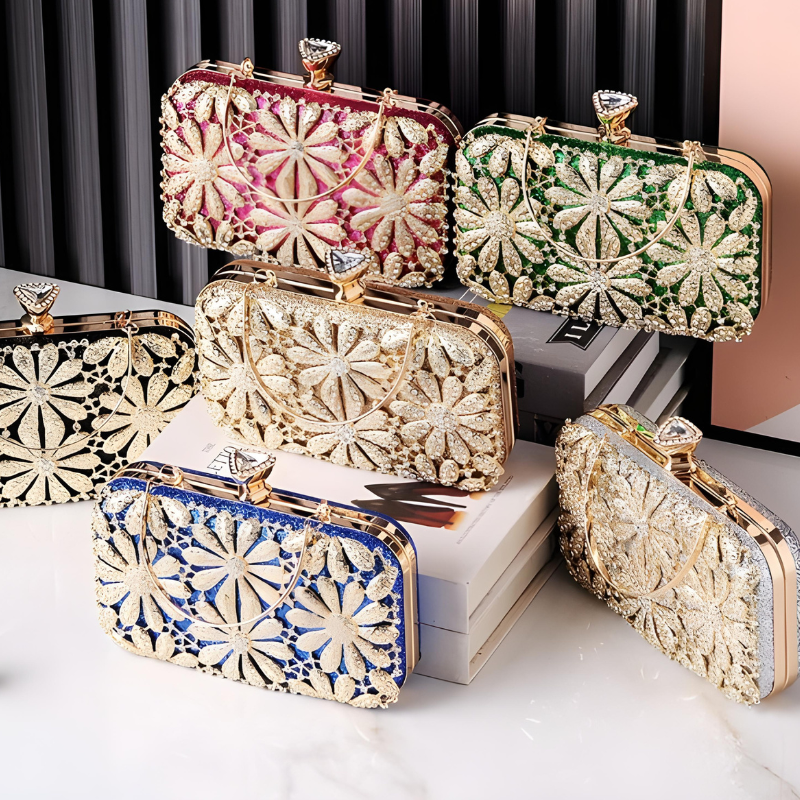 Velanci Leonora Radiant Rhinestone Clutch Bag