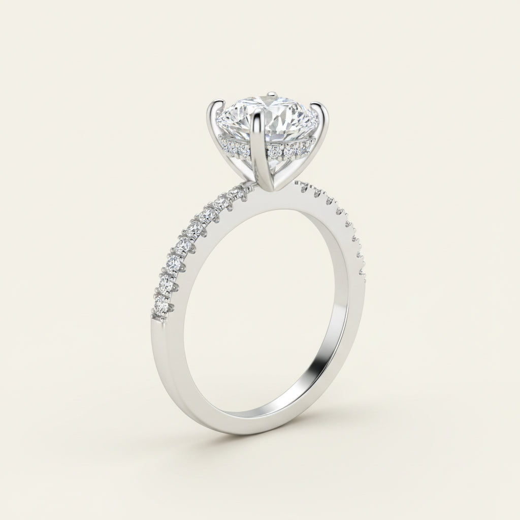 Sterling Silver 4.5ct Solitaire Ring Marina - Womens Ring CZ Sparkle Rhodium Finish Velanci