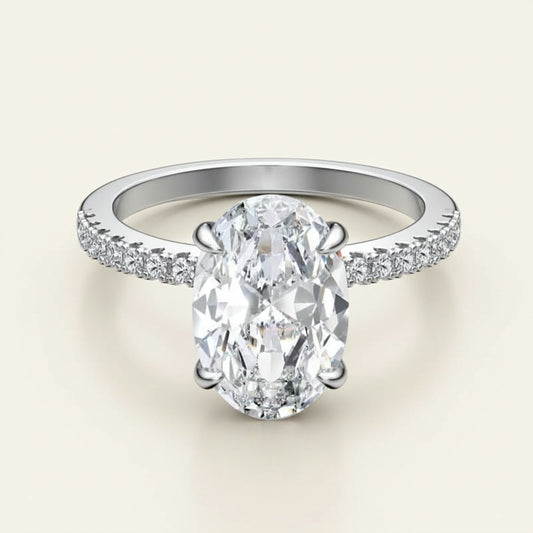 Sterling Silver 4.5ct Solitaire Ring