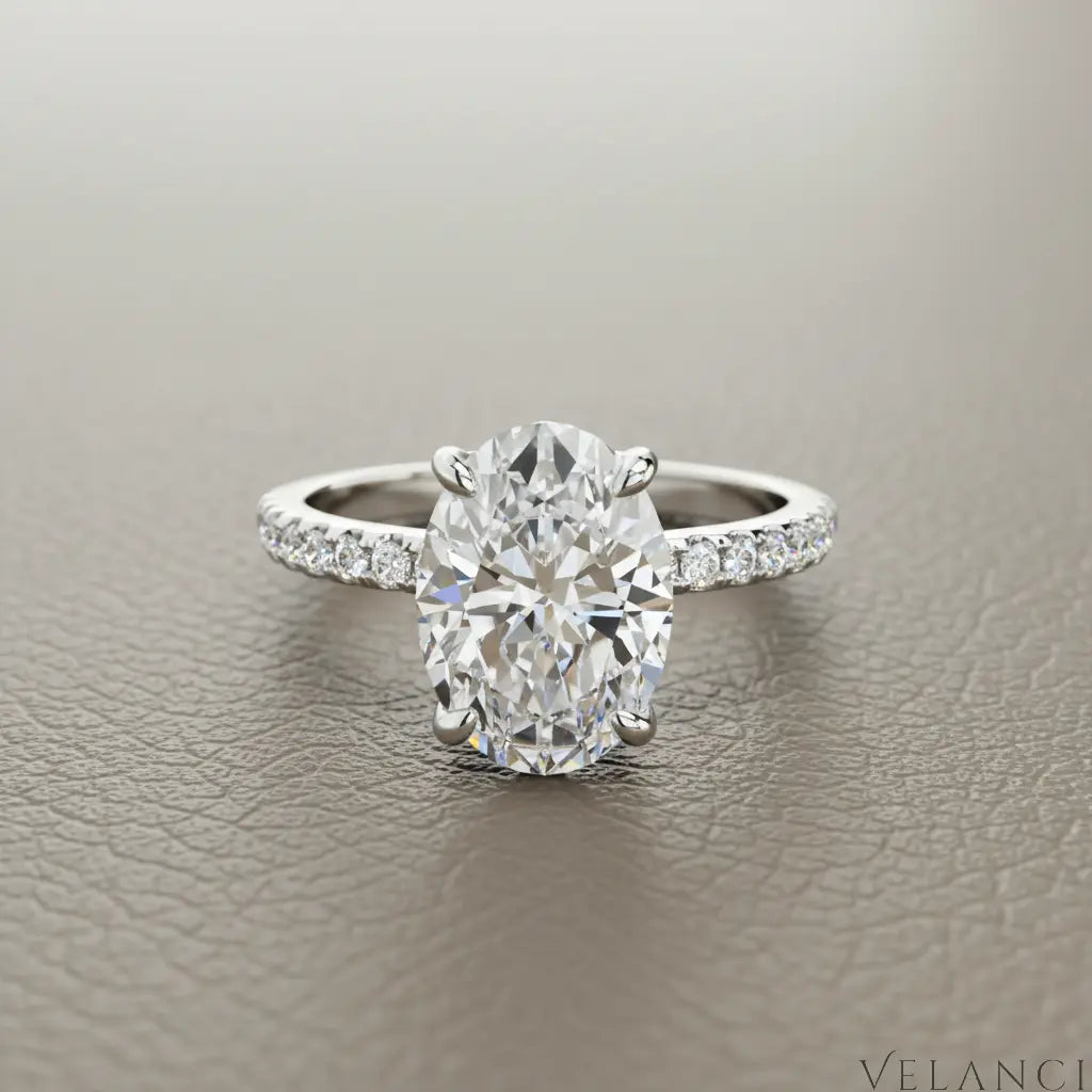 Sterling Silver Mini Oval Ring Alessia | womens rings Velanci