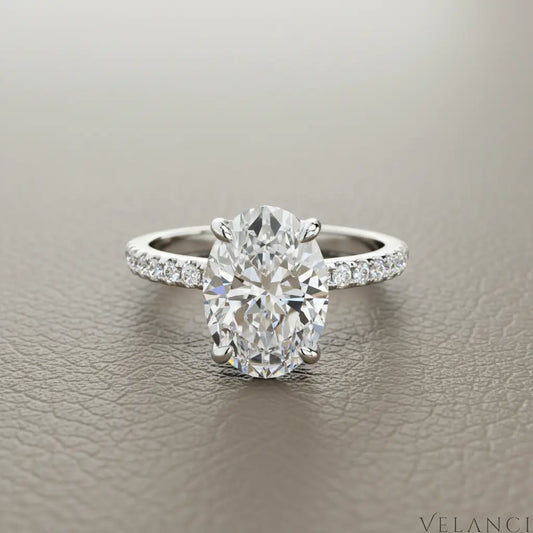 Sterling Silver Mini Oval Ring Alessia | womens rings Velanci