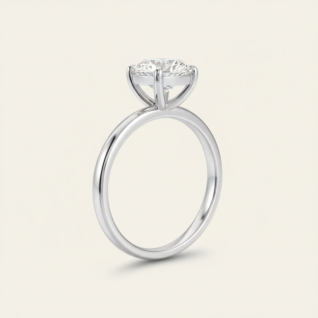 Sterling Silver Ring Alessia - Womens Ring 2Ct CZ Brilliant Solitaire Four-Prong Velanci