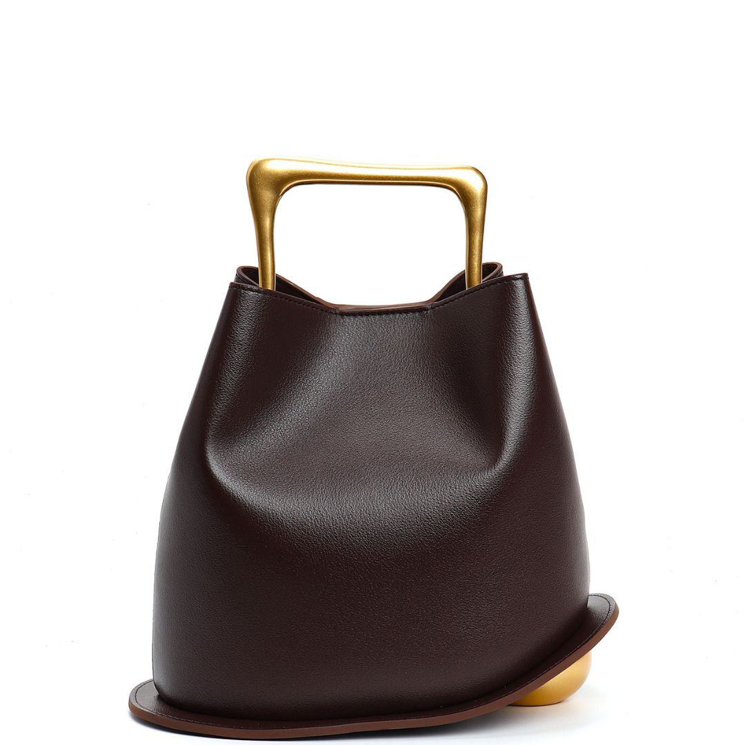 Fleur de Minuit Leather Handbag: Midnight Elegance Unveiled