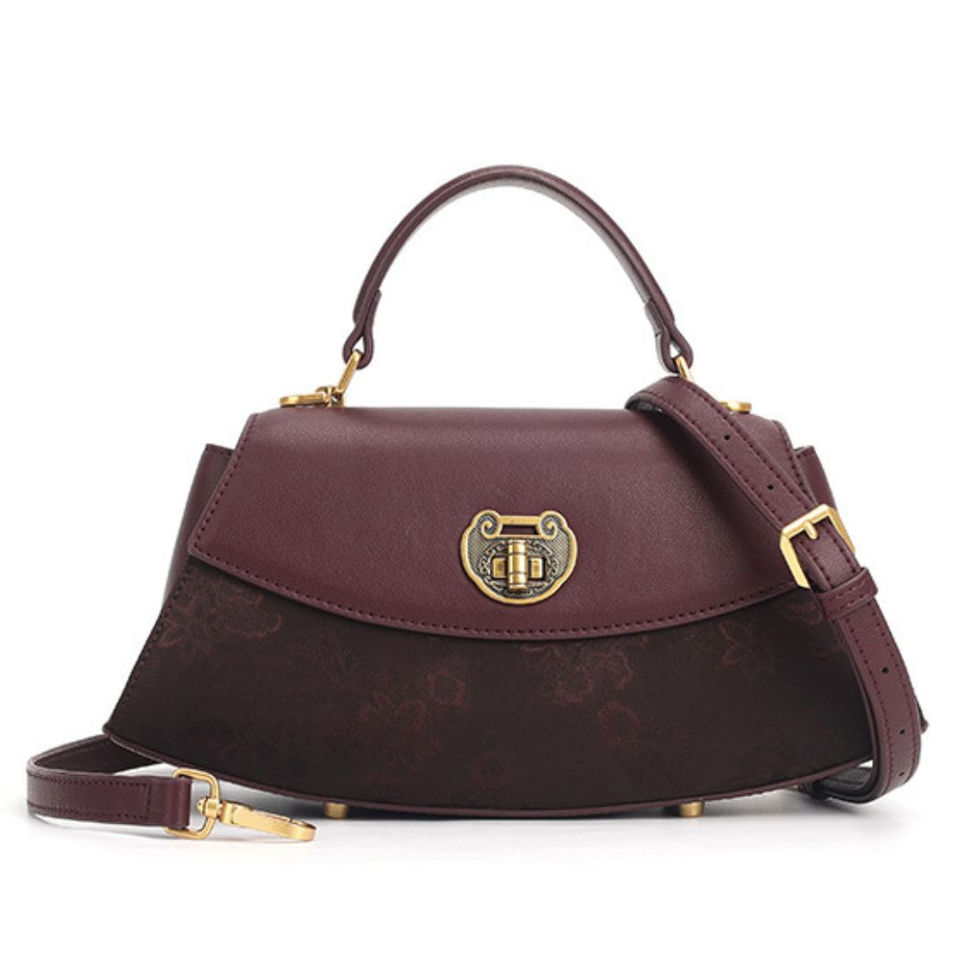 Velanci Timeless Orchid Leather Handbag