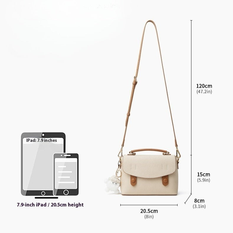 Pebbled Leather Top-Handle Bag with Cloud Charm