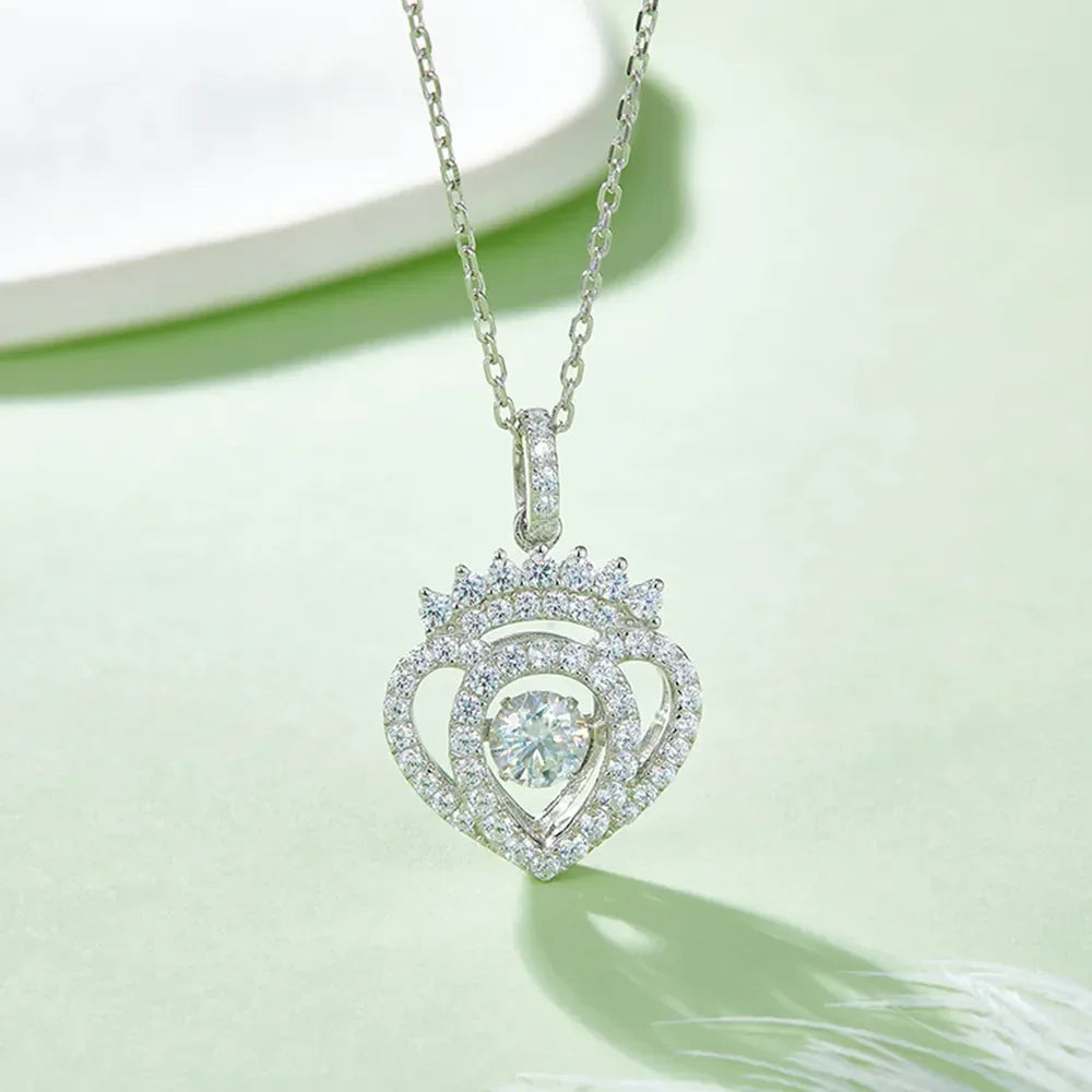 1.21 Ct Moissanite Sterling Silver Necklace Velanci