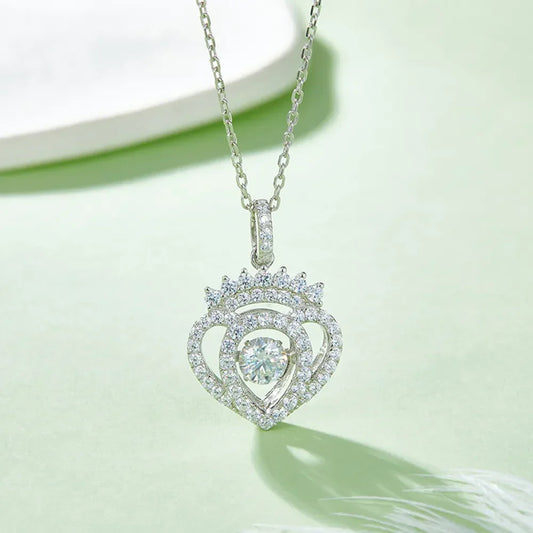 1.21 Ct Moissanite Sterling Silver Necklace Velanci