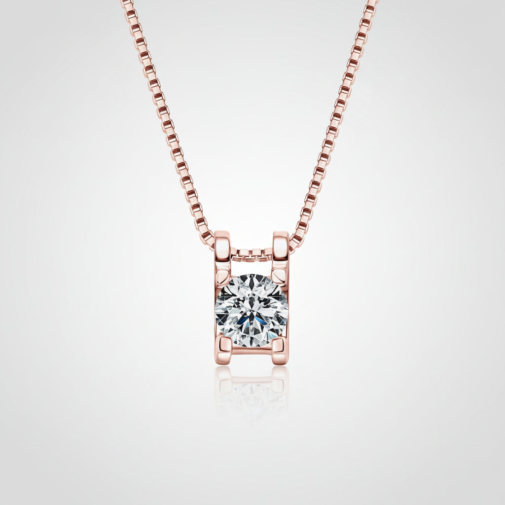 Moissanite Sterling Silver Necklace - Coastal Sparkle Velanci