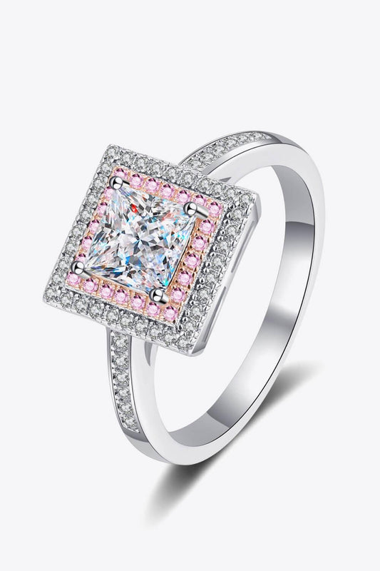 Moissanite Ring Giulia - Minimalist 1 Carat Geometric Design Women's Ring Velanci