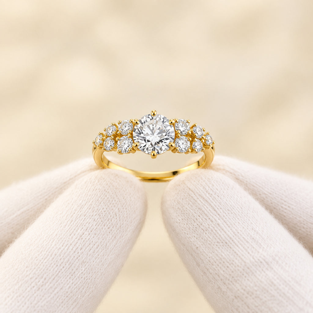1 Carat Moissanite Ring Isabella - Coastal Sparkle Shine Women's Ring Velanci