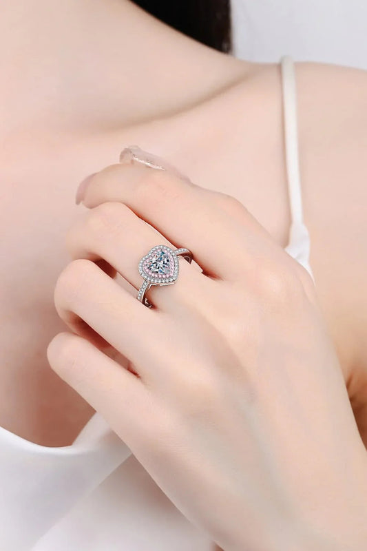 Ring Francesca - Sparkling 1 Carat Moissanite Halo Women's Ring Velanci