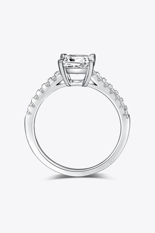 Moissanite Ring Aurelia - 1.21ct Silver Shine Everyday Women's Ring Velanci