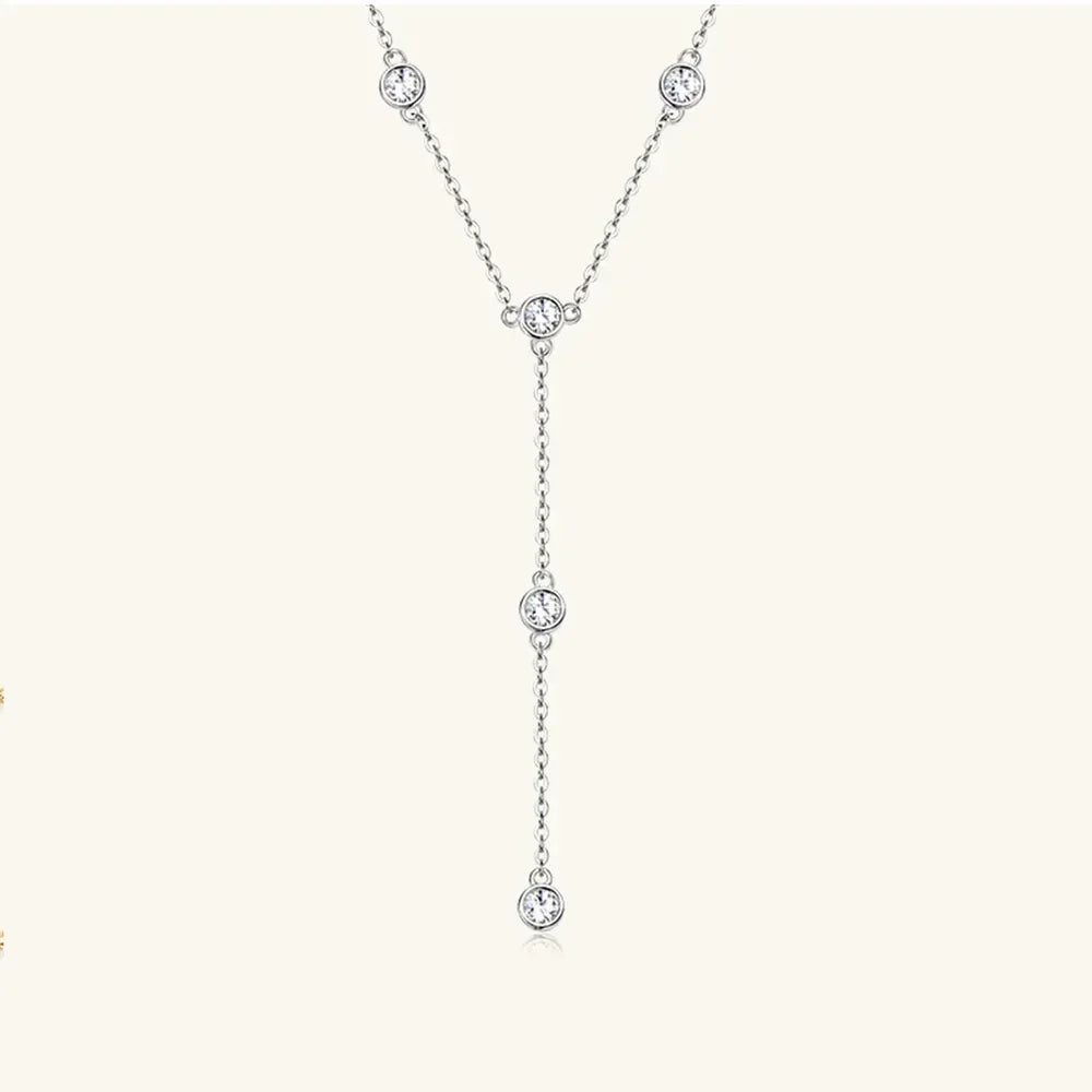 Moissanite Necklace - 1.1 Carat D Color VVS1 Sterling Silver Velanci