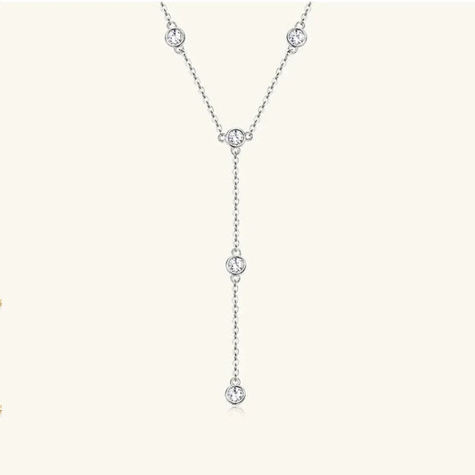 Moissanite Necklace - 1.1 Carat D Color VVS1 Sterling Silver Velanci