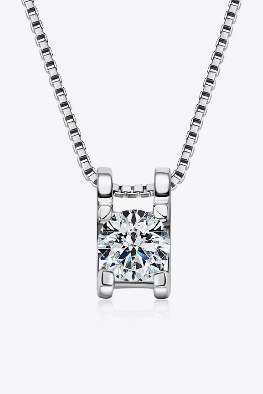 Moissanite Sterling Silver Necklace - Coastal Sparkle Velanci