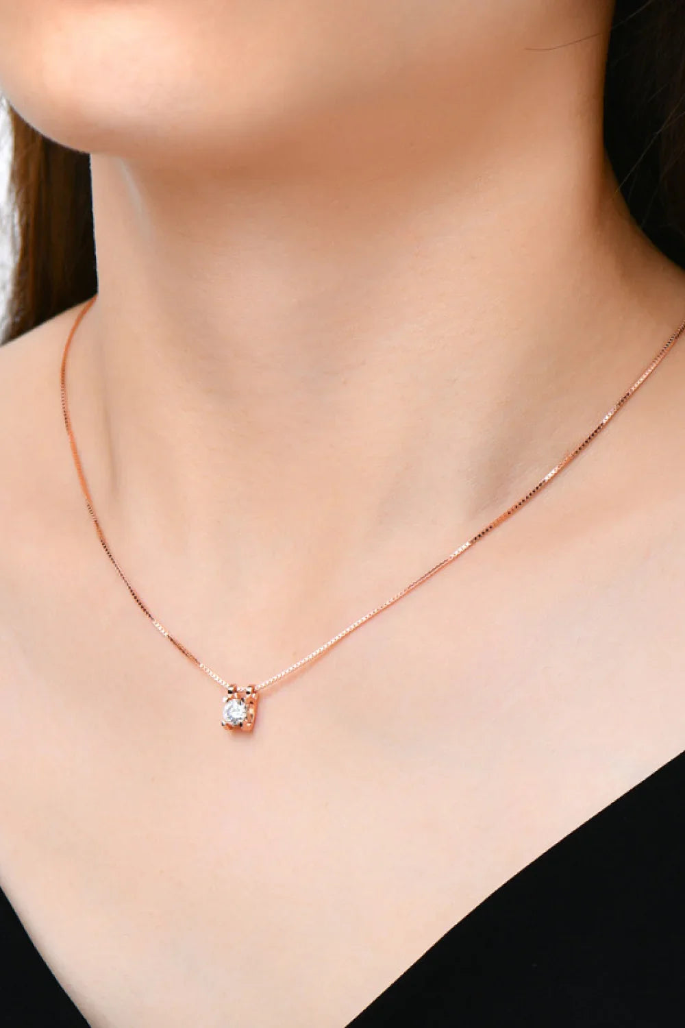 Moissanite Sterling Silver Necklace - Coastal Sparkle Velanci