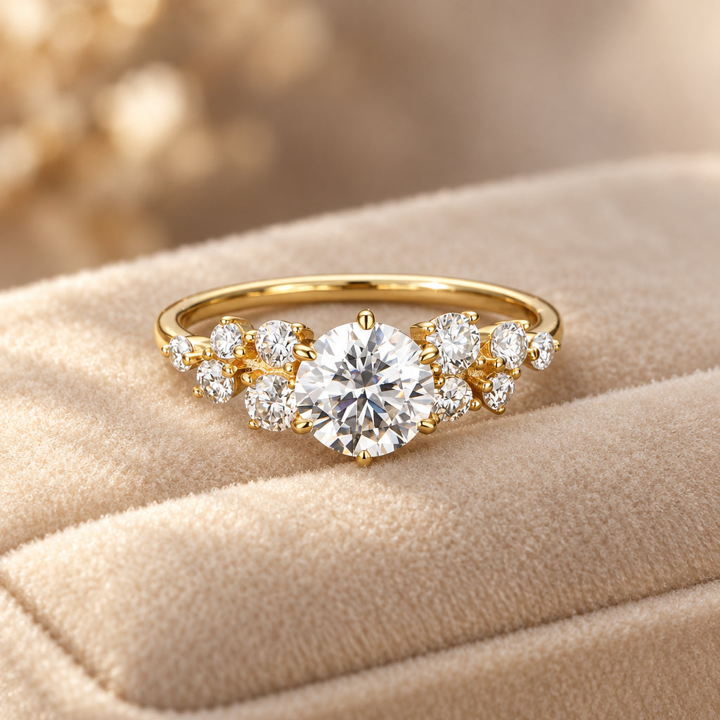 1 Carat Moissanite Ring Isabella - Coastal Sparkle Shine Women's Ring Velanci