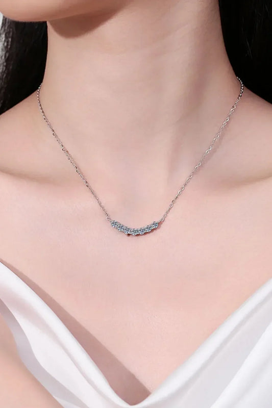 Moissanite Necklace - 1.4ct Sterling Silver Everyday Wear Velanci