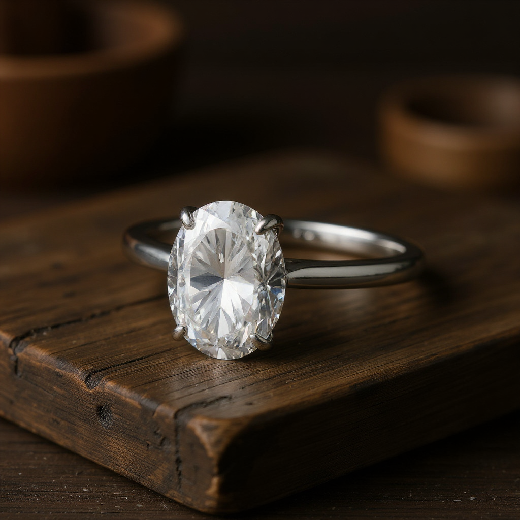 Cubic Zirconia Ring Giulia - Womens Ring, 8x10mm Stone Velanci