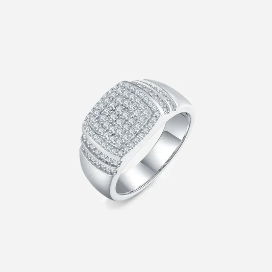 Moissanite Sterling Silver Ring Chiara - Coastal Shine Women's Ring Velanci