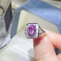 3 Carat Moissanite Square Ring Elena - Coastal Shine Women's Ring Velanci