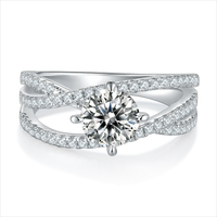 1 Carat Moissanite Sterling Silver Ring Giada - Daily Spark Women's Ring Velanci