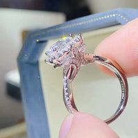 Ring Isabella - 2 Carat Moissanite Sterling Silver Women's Ring Velanci