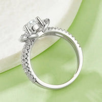 Ring Isabella - 1 Carat Moissanite Sterling Heart Ring Women's Ring Velanci