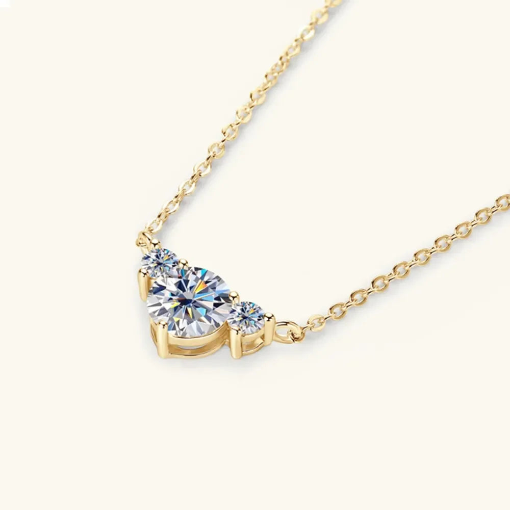 1.2 Carat Moissanite Sterling Silver Necklace - D Color VVS1 Velanci