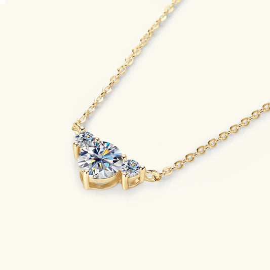 1.2 Carat Moissanite Sterling Silver Necklace - D Color VVS1 Velanci