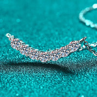 Moissanite Necklace - 1.4ct Sterling Silver Everyday Wear Velanci